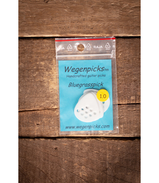 Wegen BG100 1.0mm Bluegrass Picks, 4pk White