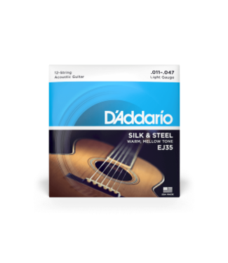 D'Addario D'Addario EJ35 Silk & Steel 12-String Folk Guitar Strings, 11-47