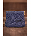 John Pearse Leather Mini Squeeze Pouch, 2-1/2"x2-3/4",  Blue