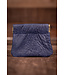 John Pearse Leather Mini Squeeze Pouch, 2-1/2"x2-3/4",  Blue