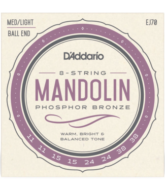 D'Addario D'Addario EJ70 Phosphor Bronze Ball End Mandolin Strings