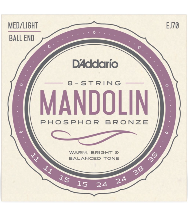 D'Addario EJ70 Phosphor Bronze Ball End Mandolin Strings