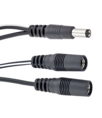 VooDoo Lab Voodoo Lab PPAV 4" Output Splitter Adapter, 2.1mm Straight Barrel Plug to Jack for 2.1mm Plug (2)