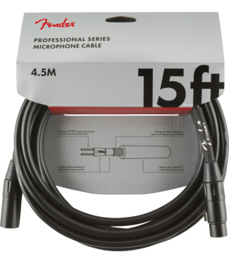 Fender Fender Professional Series Microphone Cable, Black - 15 Foot
