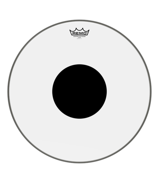 Remo 18" Controlled Sound ClearBlack Dot Drum Head