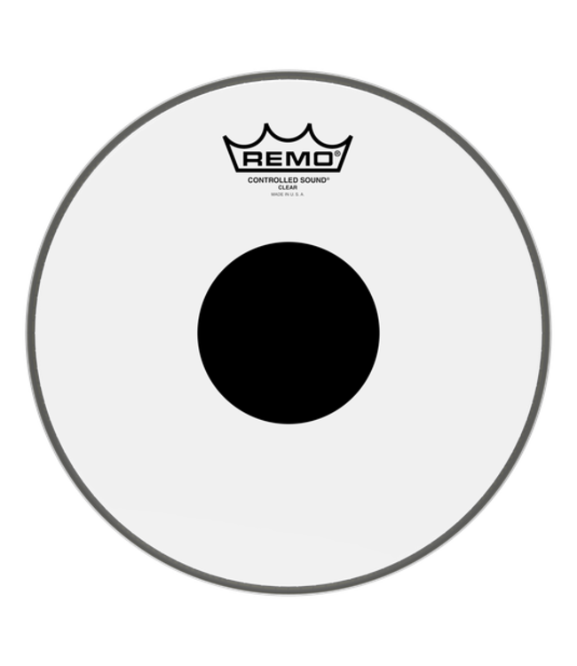 Remo 12" Controlled Sound Clear Black Dot Drum Head