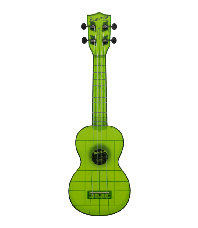 Kala KA-WMT-GN-S Waterman Soprano Ukulele, Transparent Jade Green