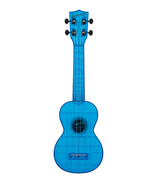 Kala Kala KA-WMT-BL-S Waterman Soprano Ukulele, Transparent Cobalt Blue