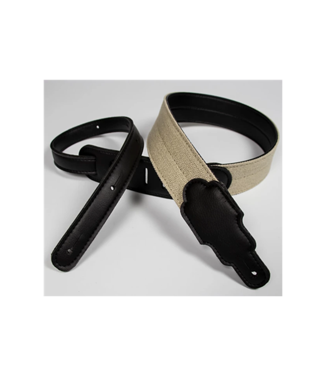 Franklin 2" Tennessee Hemp Guitar Strap, Black Ends
