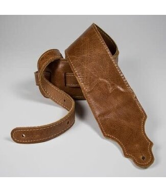 Franklin Franklin 3" Jackson Hole Distressed Leather Guitar Strap, Chocolate