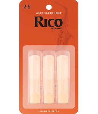 Rico Rico by D'Addario Alto Sax Reeds - Strength 2.5, 3-pack