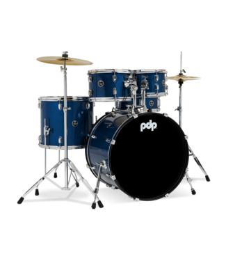 PDP PDP CenterStage Drum Kit with Cymbals and Hardware,  Royal Blue Sparkle