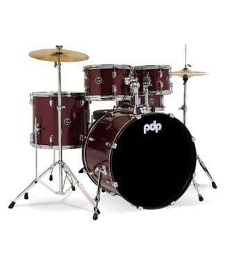 PDP PDP CenterStage Drum Kit with Cymbals and Hardware, Ruby Red Sparkle