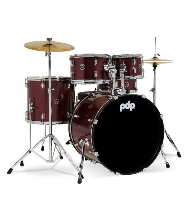 PDP CenterStage Drum Kit with Cymbals and Hardware, Ruby Red