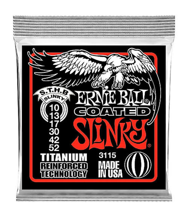 Ernie Ball 3115 Coated Skinny Top Heavy Bottom Electric String Set, 10-52