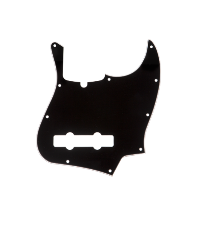 Fender Pickguard, 5-String Jazz Bass, 10-Hole Mount, Black, 3-Ply