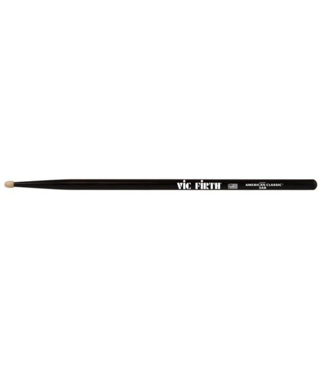 Vic Firth 5AB Wood Tip 5A Drumsticks, Black