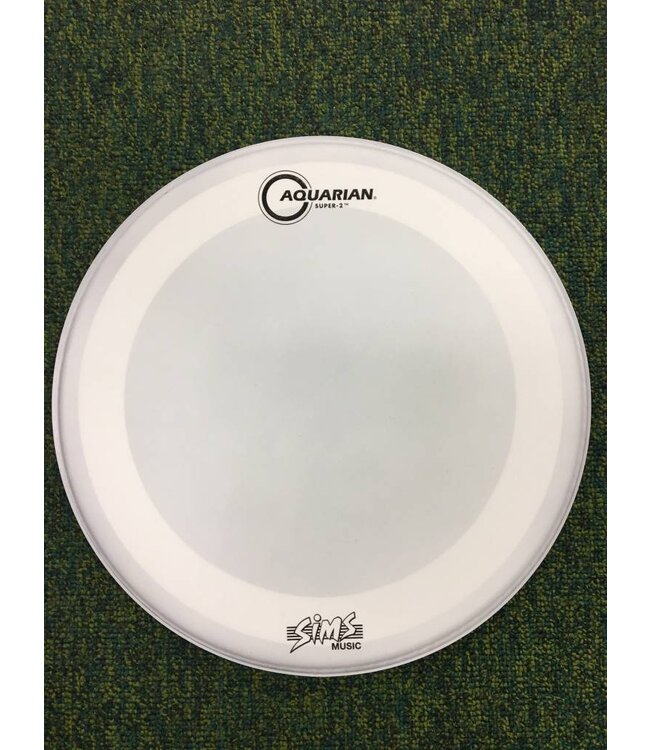 Aquarian 14" Sims Music Super 2 Coated Drum Head, Studio-X Ring