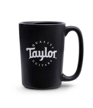 Taylor Taylor Rocca Coffee Mug, Black, White Logo, 12oz