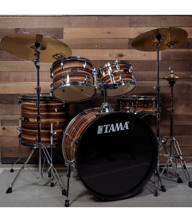 Tama Imperial Star 5-Piece with Hardware and Cymbals, Coffee Teak Wrap
