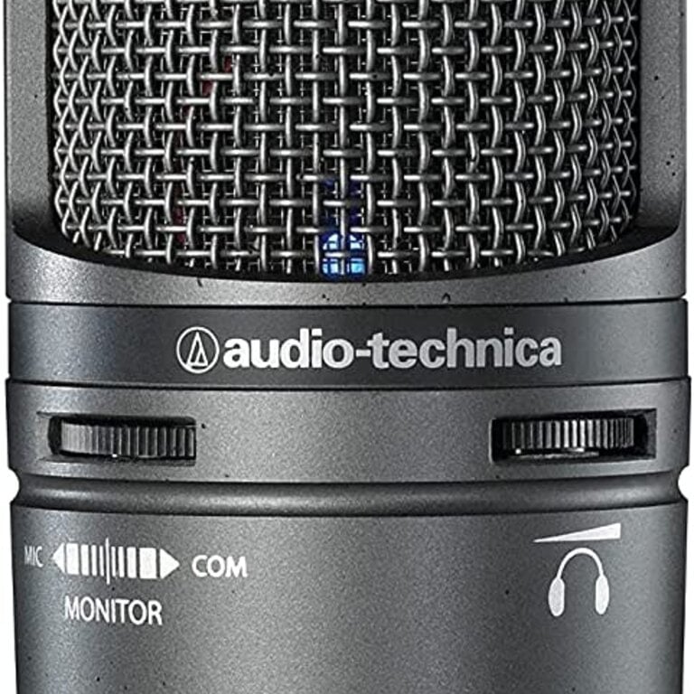 Audio-Technica AT2020USB+ Cardioid Condenser USB Microphone, With Built-In  Headphone Jack & Volume Control, Perfect for Content Creators (Black)