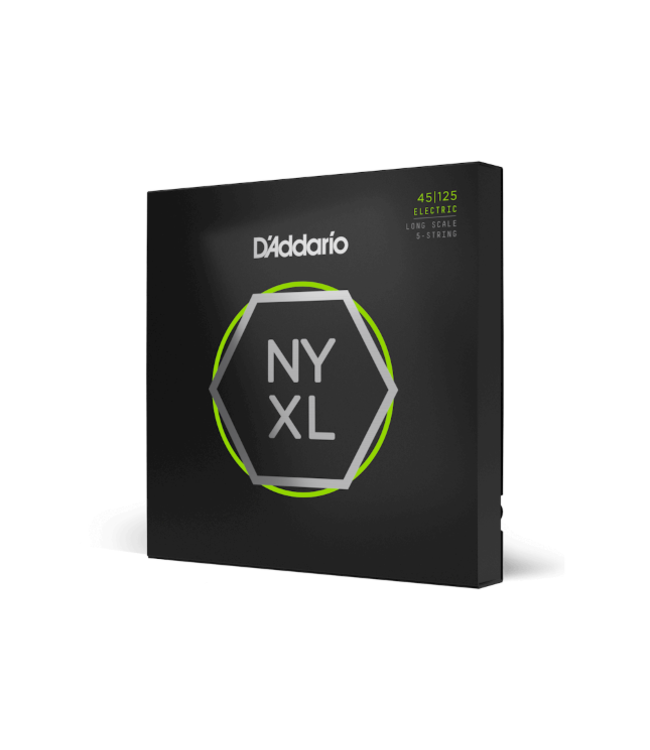 D'addario 45-125 Light Top/Medium Bottom 5-String, Long Scale, NYXL Bass Strings