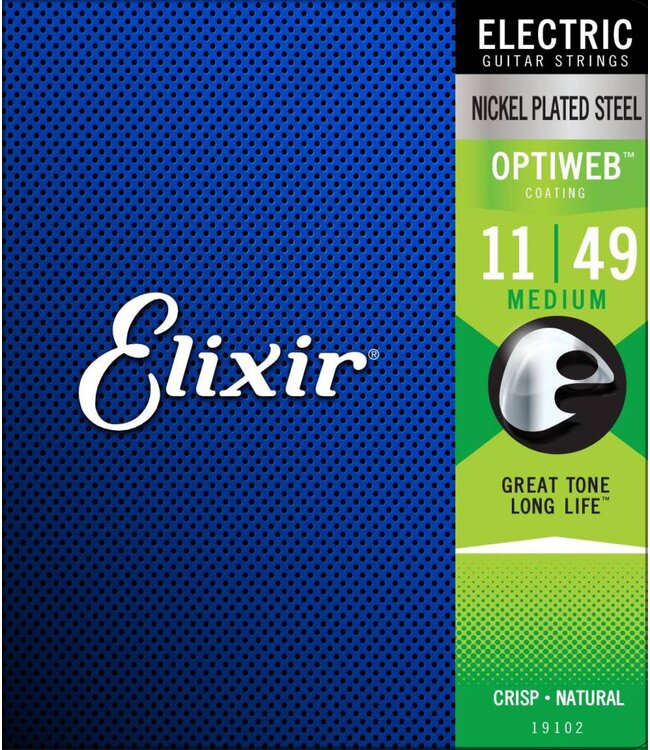 Elixir Optiweb Electric Guitar Strings, Medium 11-49