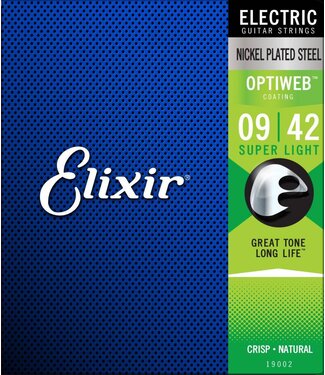 Elixir Elixir OptiWeb Electric Guitar Strings, Super Light 9-42