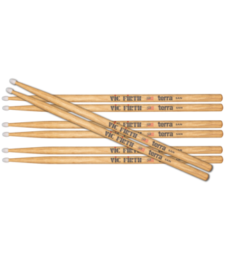 Vic Firth Vic Firth 5ATN Terra Series Dumsticks 4-Pair Value pack, Nylon Tip