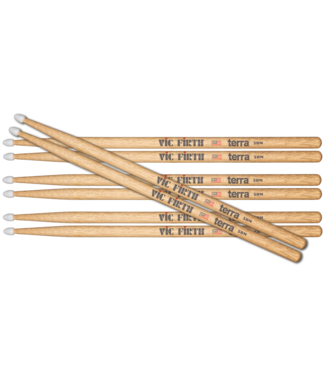 Vic Firth Vic Firth 5BTN Terra Series Drumstick 4-Pair Value Pack, Nylon Tip