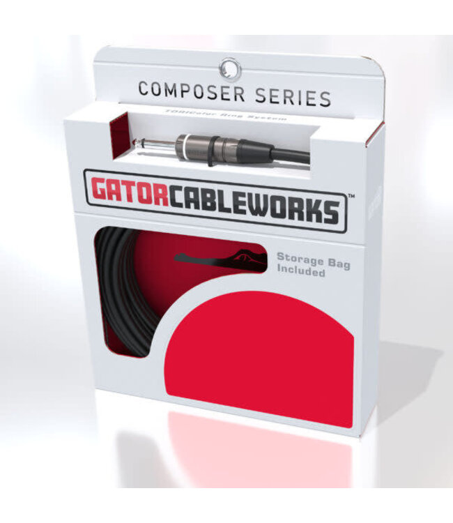 Gator Cableworks Composer Series Instrument Cable, Straight to Angle - 10 Foot