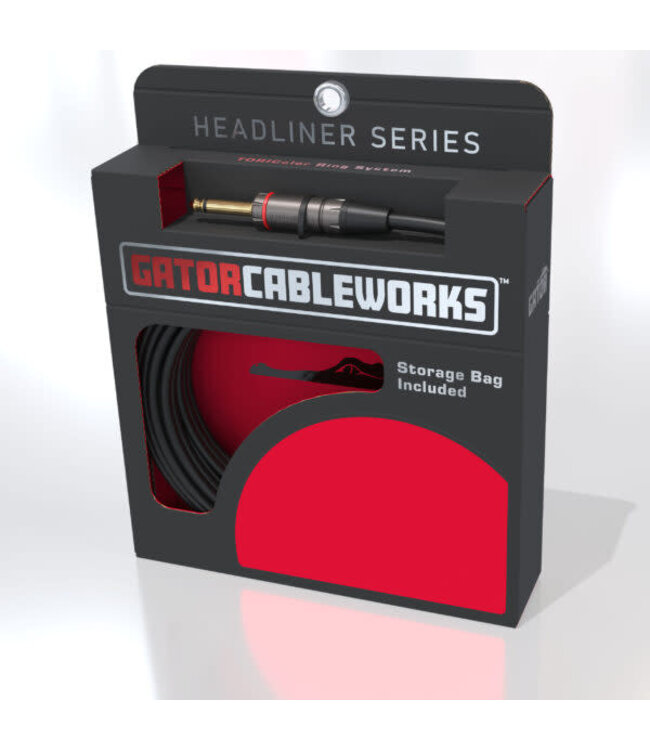 Gator Headliner Series "Quiet" Instrument Cable, Straight to Same - 20 Foot