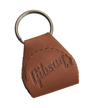 Gibson Gibson Premium Leather Pickholder Keychain, Brown