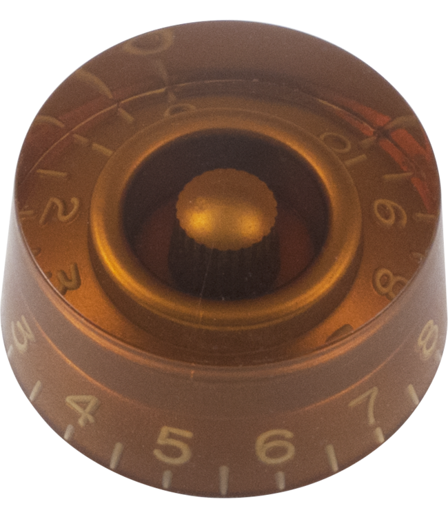 CE Speed Control Knob, Gibson Style, Embossed Numbers, Amber, Single