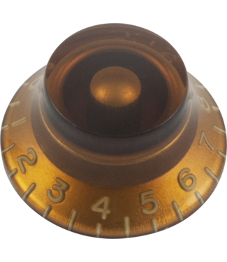 CE Distribution CE Top Hat Control Knob, Gibson Style, Embossed Numbers, Amber, Single