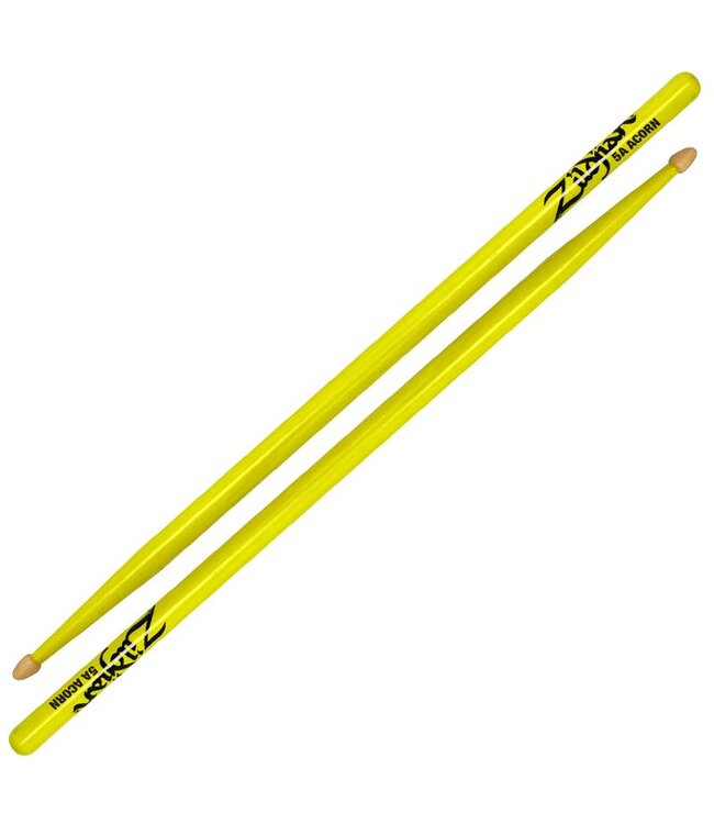 Zildjian 5A Acorn Wood Tip, Neon Yellow