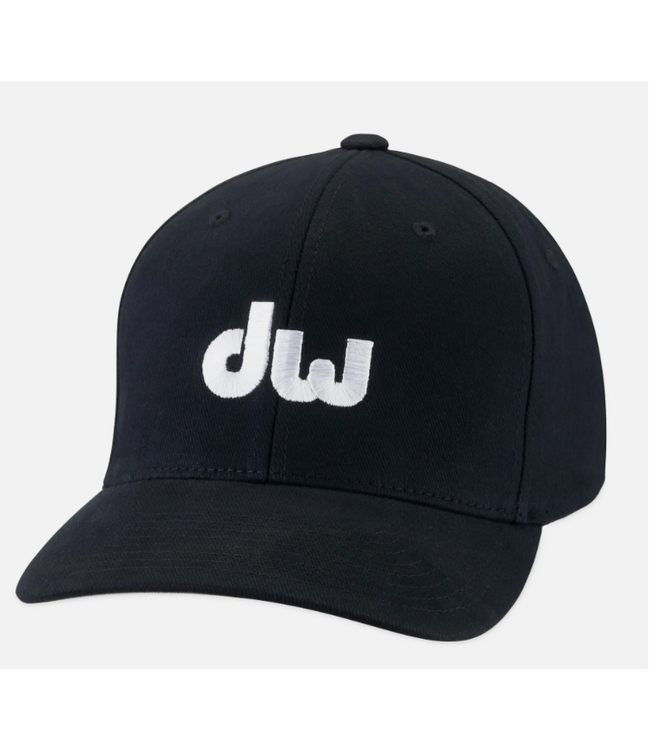 DW Logo FlexFit Baseball Hat, Black L/XL