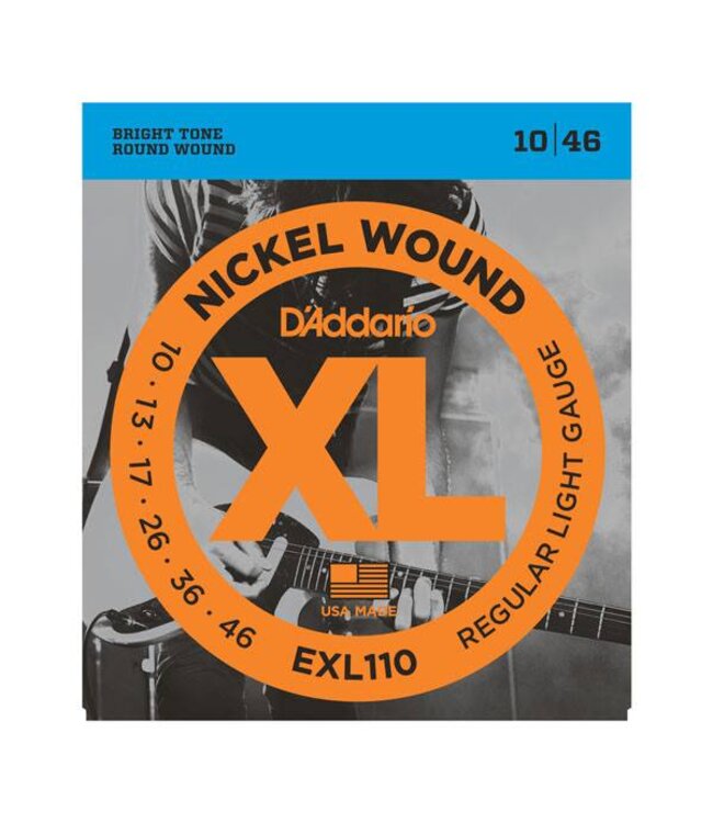 D'Addario EXL110 Nickel Wound Electric Guitar Strings, Regular Light, 10-46