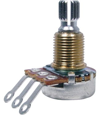 Bourns Bourns 250k Mini Audio Taper Guitar Pot, Knurled Split Shaft