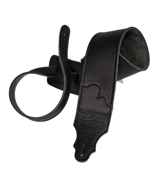 Franklin Franklin 3" Original Glove Leather Guitar Strap, Black/Black Stitch