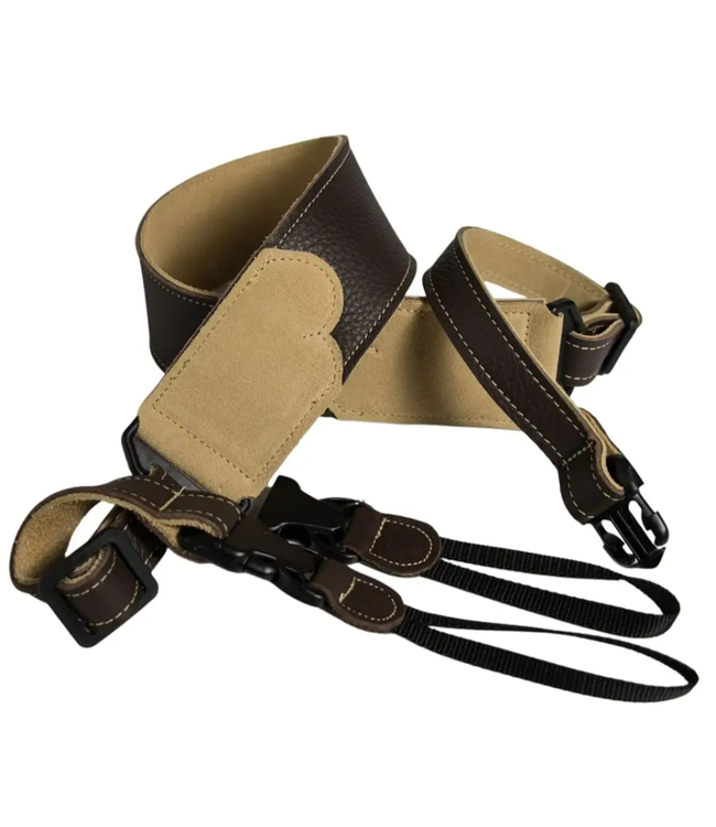 Franklin 2.5" Glove Leather Banjo Strap with Quick Release, Chocolate