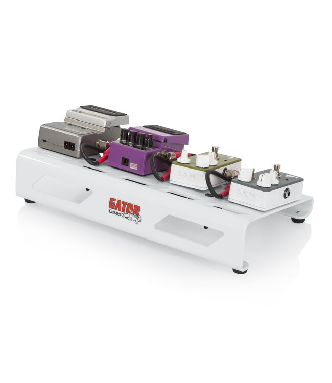 Gator White Aluminum Pedal Board, Small with Carry Bag