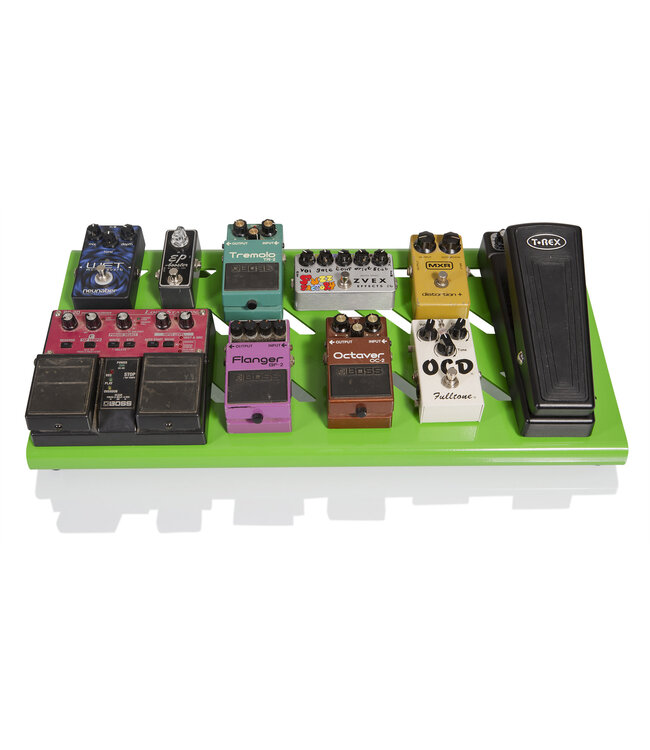 Gator Green Aluminum Pedal Board, Large with Carry Bag