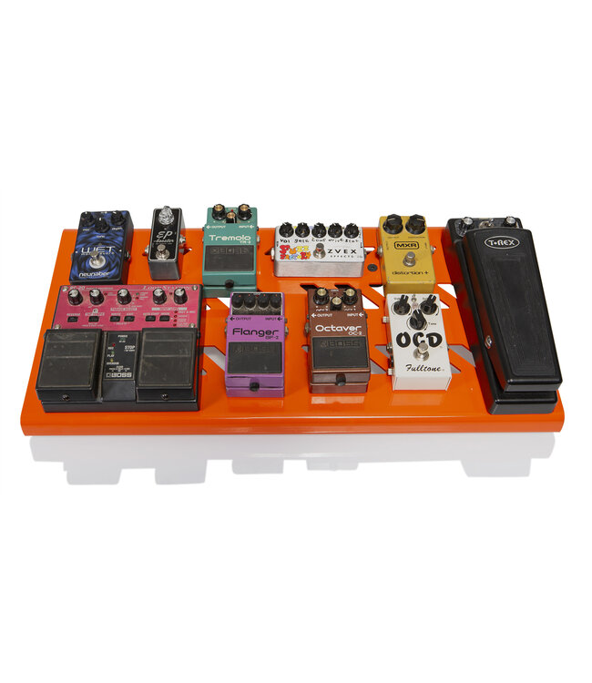 Gator Orange Aluminum Pedal Board, Large with Carry Bag