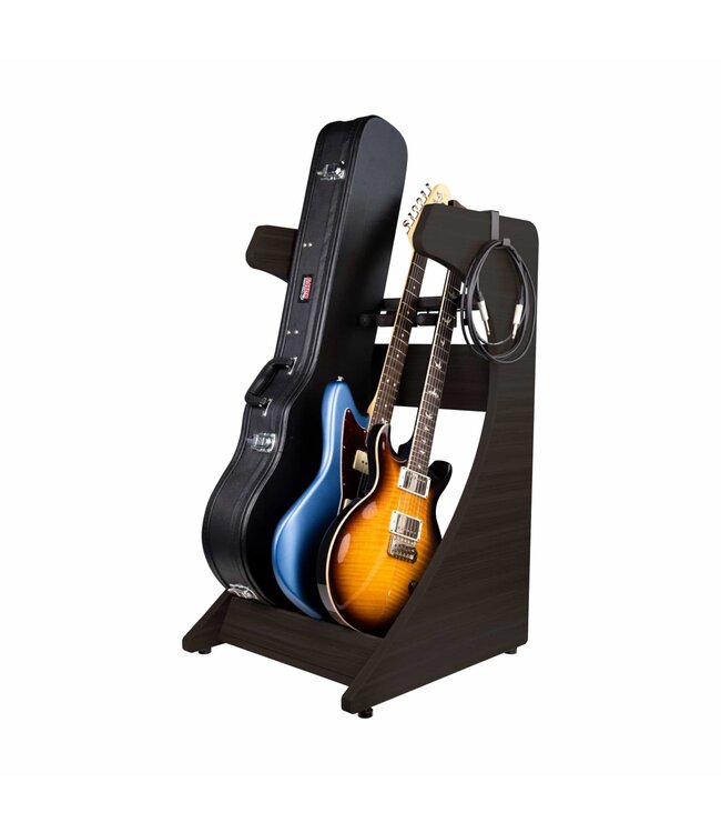 Gator Elite Three Electric/Acoustic Guitar Rack – Black