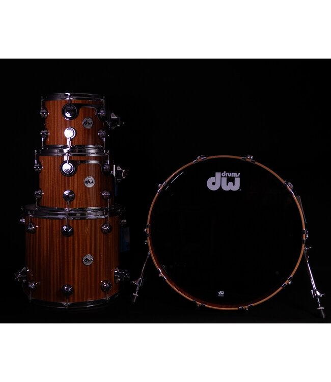 DW DW 4 Piece Collector's Series Maple Mahogany Shell Pack, Natural Gloss Lacquer