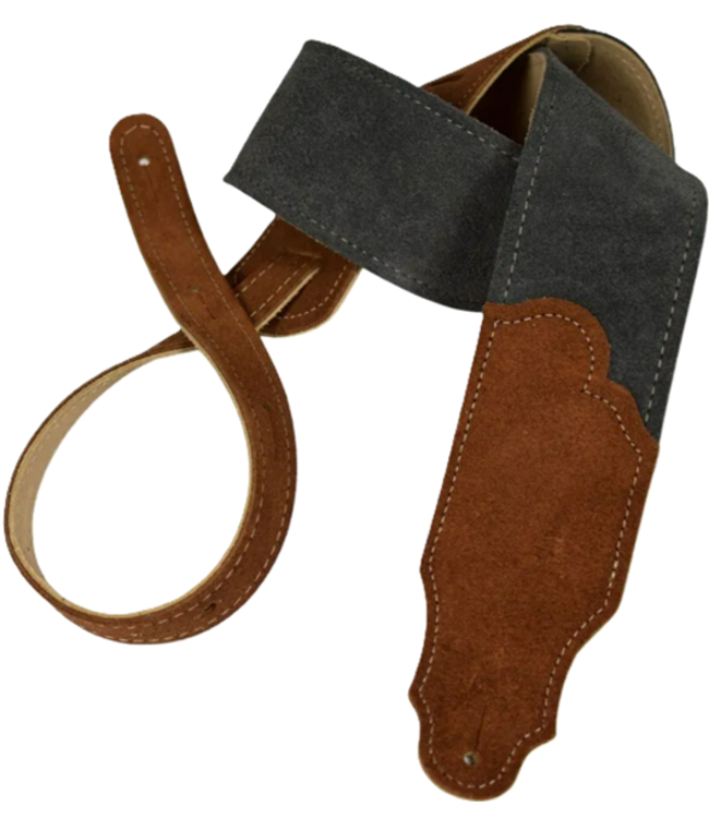 Franklin 2.5" Sedona Suede Guitar Strap, Gray