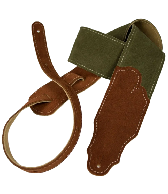 Franklin 2.5" Sedona Suede Guitar Strap, Olive