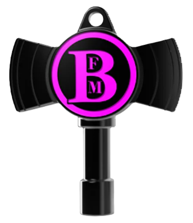 Drum Key Shop Brian Frasier-Moore Signature Drum Key, Black Nickel/Pink