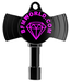 Brian Frasier-Moore Signature Drum Key, Black Nickel/Pink